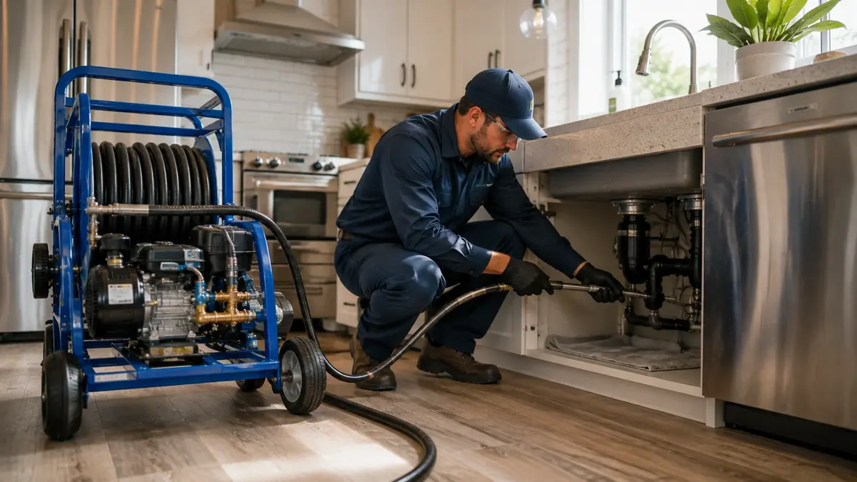 Kitchen Drain Hydro Jetting in Skyforest