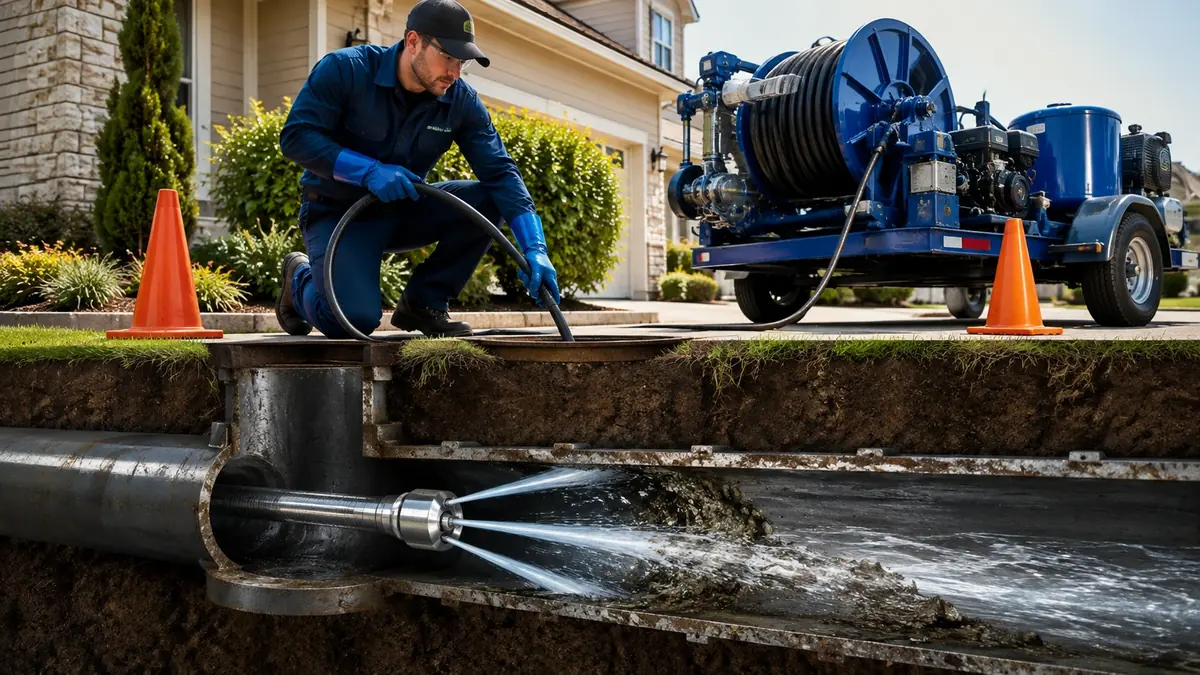 Main Sewer Line Hydro Jet Cleaning in Skyforest