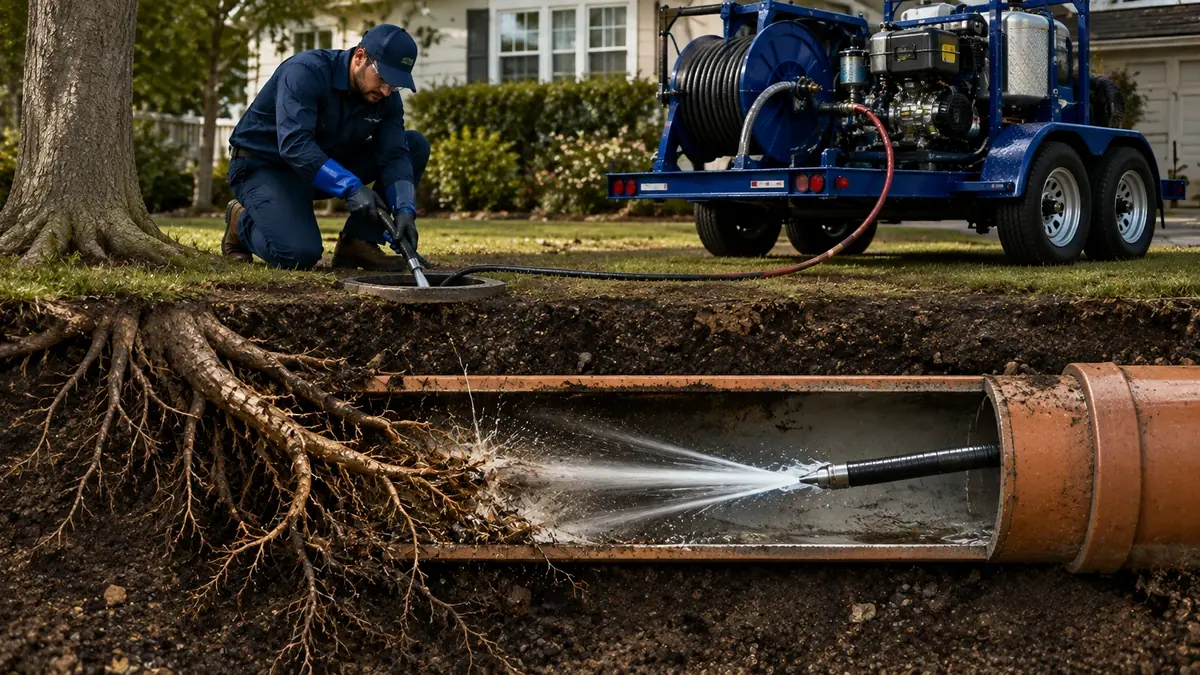 Tree Root Removal with Hydro Jetting in Skyforest